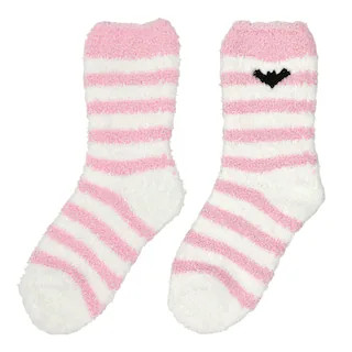 Pink & White Bat Fuzzy Socks by Creatology™ | Michaels | Michaels Stores
