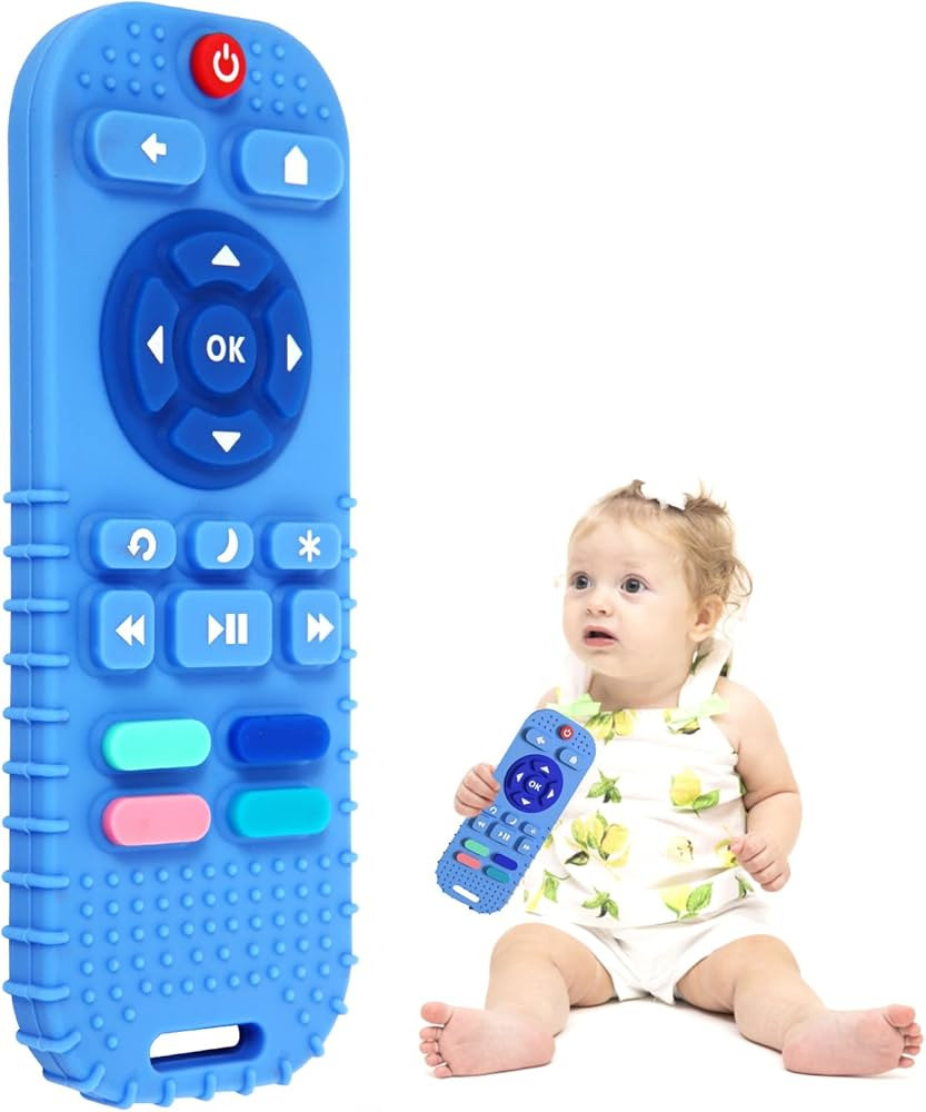 Hooku Silicone Teething Toys for Babies 0-6 Months, Teethers for Babies 6-12 Months, Remote Teeth... | Amazon (US)