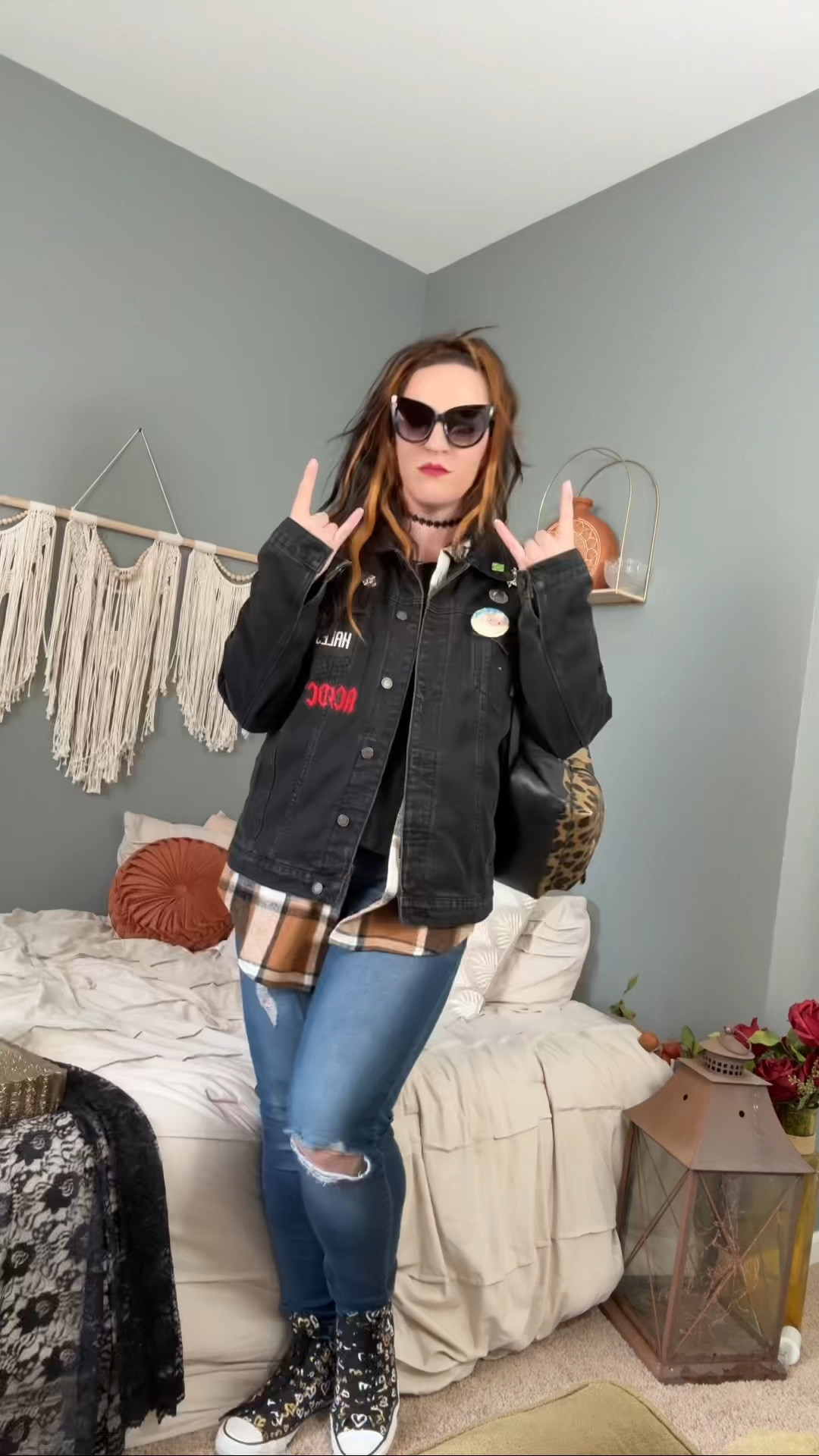 We’ve got places to go today… doing my best to layer, accessorize and find a style that fits my vibe. I think we hit the mark today! Also, this keeps me accountable for not going out looking like a wreck. 🤣🤘🏻🖤

My outfits can be found on my LTK.It page linked in my instagram bio! Don’t forget to follow along over there too. 🙏🏻🥰 thank you, friends! 

#getreadywithme #grungeaesthetic #softgrunge #rockerchick #patchjacket #OOTD #midsizefashion #midsizestyle #momfashion #MomsofTikTok #momstyle #styleinspo #liketoknowit #amazoninfluencer 

#LTKStyleTip #LTKMidsize