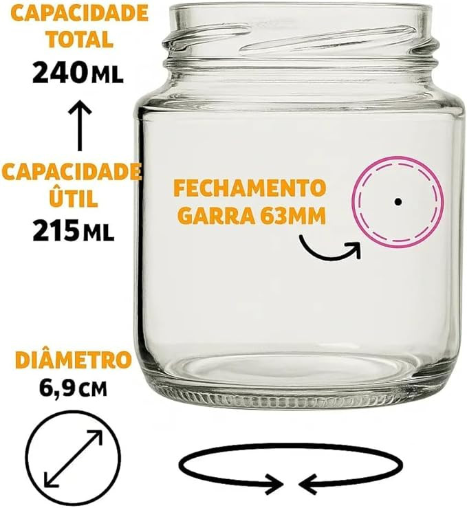 Kit Com 12 Potes Vidro Nadir Figueiredo Belém 240ml Tampa E Lacre (Cobre) | Amazon (BR)