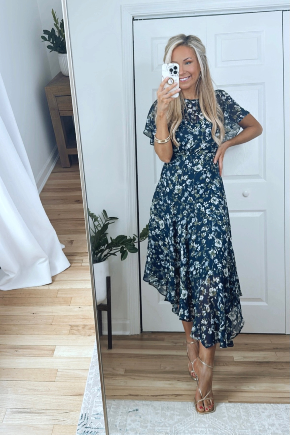 Flutter Sleeve Maxi Dress in Blue … curated on LTK