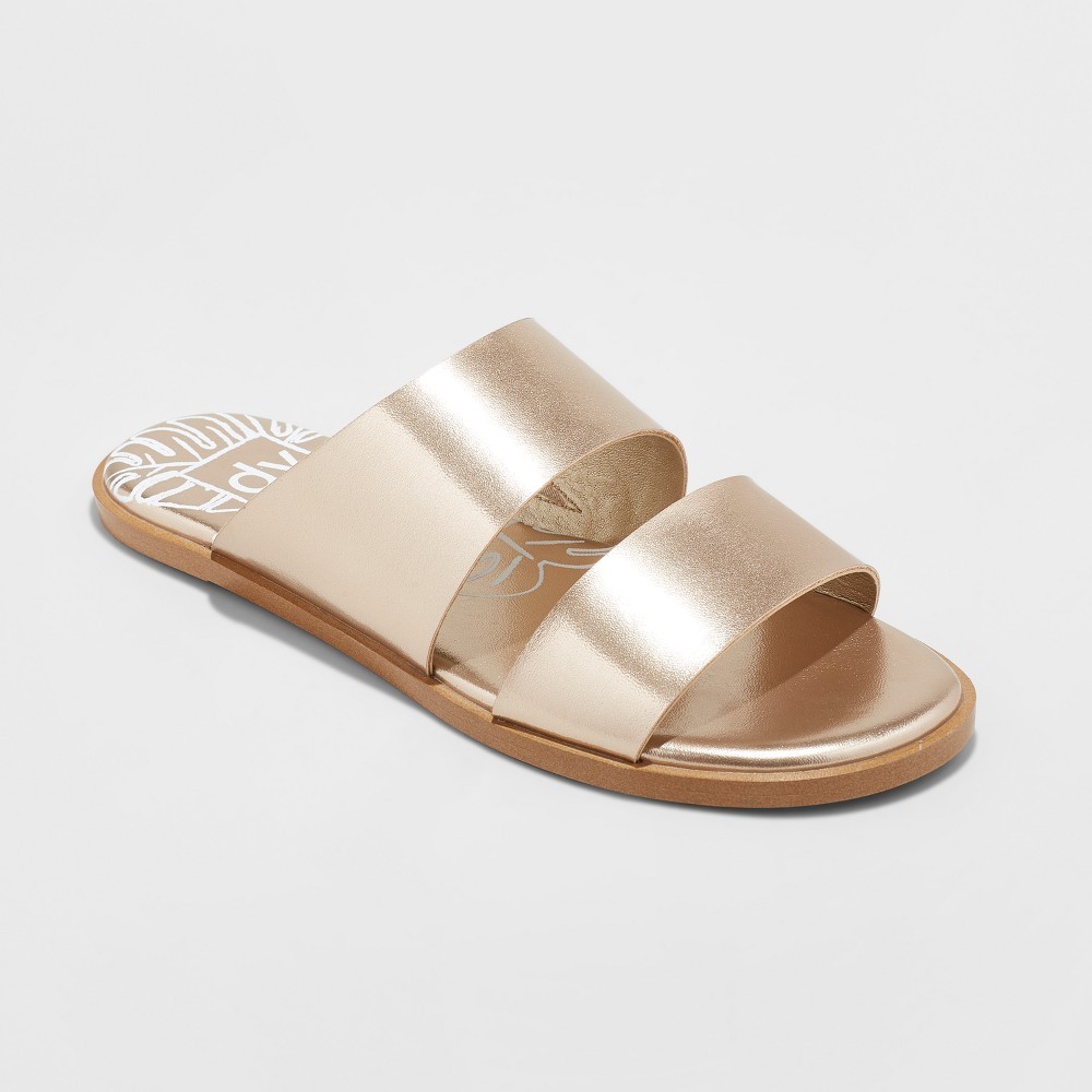 Women's dv Kylisa Two Band Slide Sandal - Copper (Brown) 9 | Target