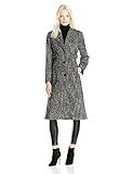 Jones New York Women's Black and White Wool Tweed 45" Length Coat w/Side Vents, 10 | Amazon (US)