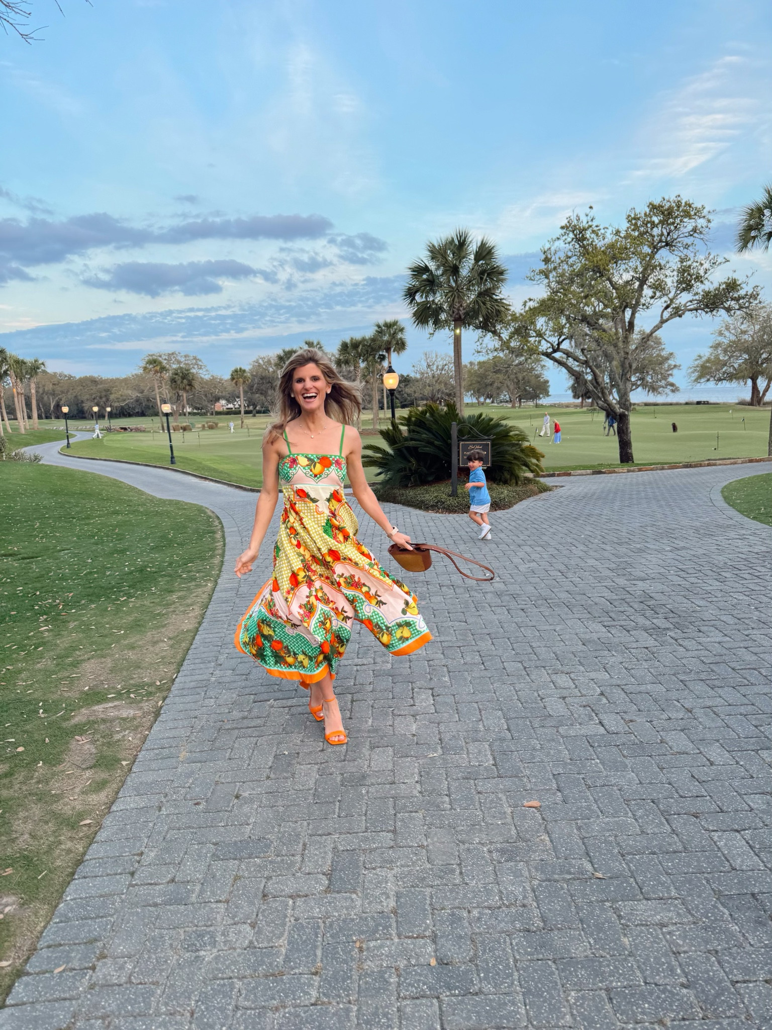 Wearing size 4 in dress. Shoes are old Marc fisher  