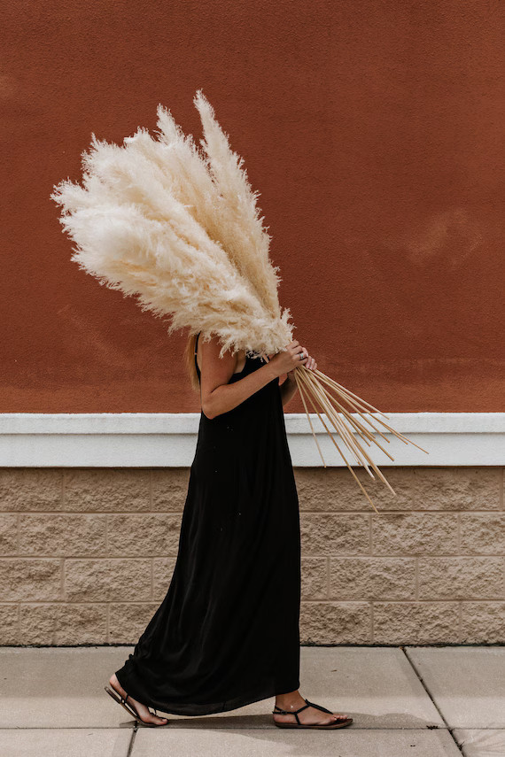Large 4 FT White Fluffy Pampas Grass | Etsy (US)