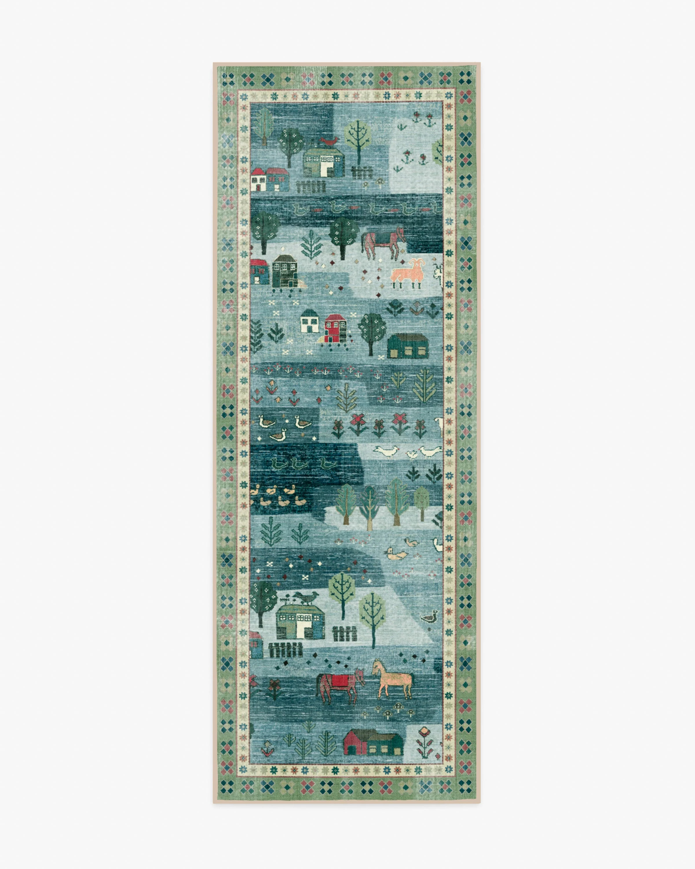 Alder Soft Blue Rug | Ruggable