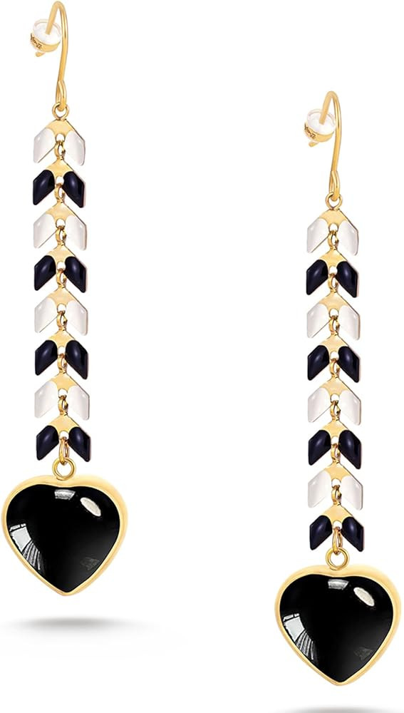 Wrangler Gold Western Drop Dangle Earrings for Women Rustic 14K Statement Natrual Stone Country J... | Amazon (US)