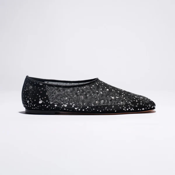 High Throat Ballerina in Black Crystal Mesh | Emme Parsons