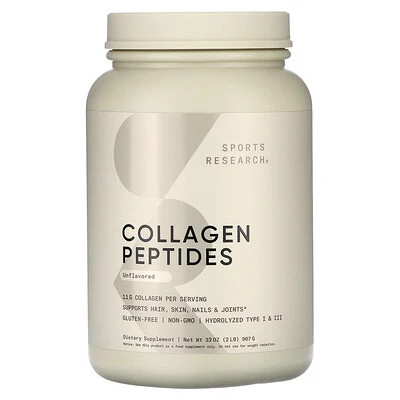 Sports Research, Collagen Peptides, Unflavored, 2 lbs (907 g) | iHerb