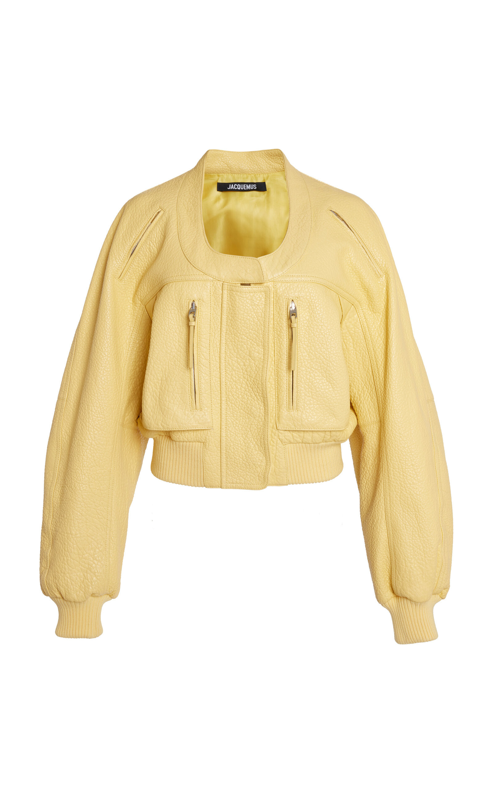 Jacquemus - Tore Leather Blouson Top - Yellow - FR 38 - Moda Operandi | Moda Operandi (Global)