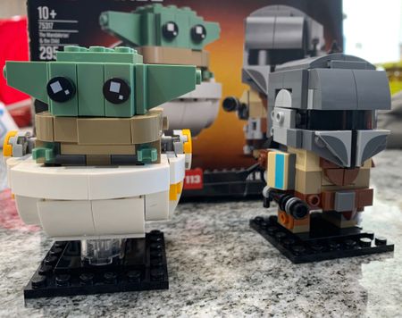 LEGO BrickHeadz Star Wars The Mandalorian & The Child Collectible Star Wars Building Toy. Our son loved this one and built it on his own. #Lego #StarWars #Mandalorian #TheChild #BrickHeadz #Kiddos 

#LTKkids