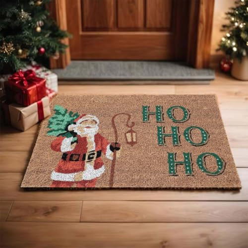 Folkulture Christmas Door Mat Outdoor, Eco Friendly Christmas Door Mats for Front Door, 28 X 16 Inch Welcome Matt or Doormat for Home Entrance, Durable & Anti Slip Coir Door Mats (Santa Clause) | Amazon (US)