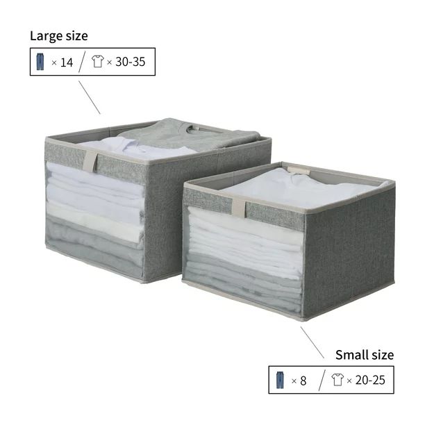 StorageWorks Fabric Storage Bins with Handles, Collapsible Storage Boxes for Closet&Shelf, Decora... | Walmart (US)