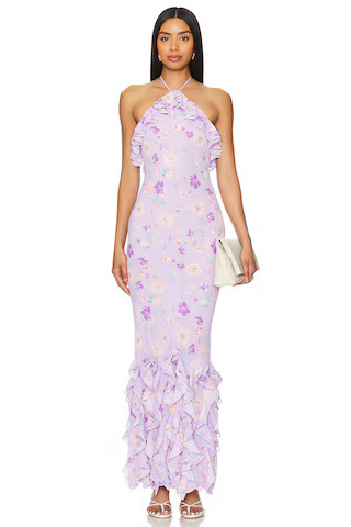 MAJORELLE Tiziana Gown in Purple Multi from Revolve.com | Revolve Clothing (Global)
