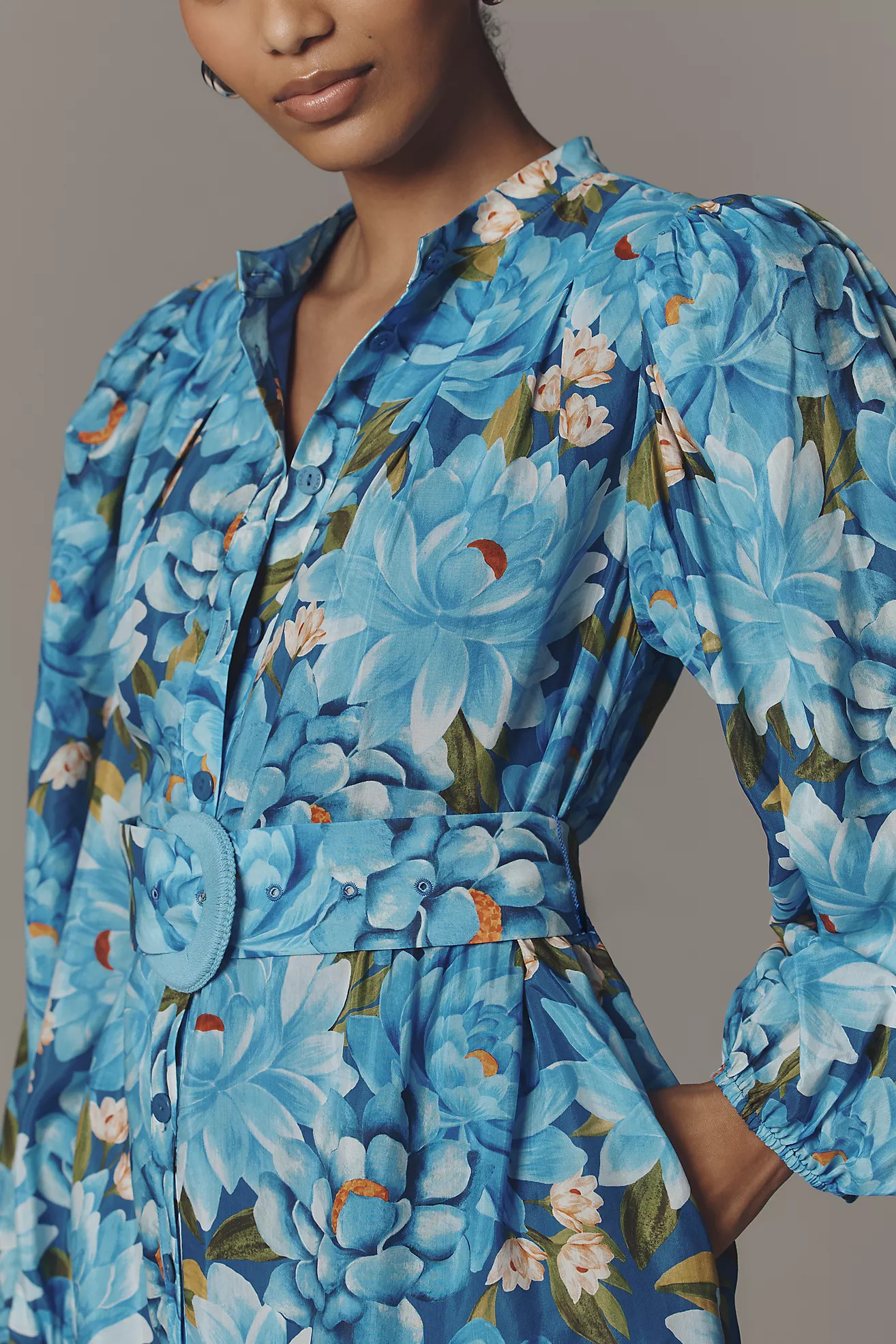 Farm Rio x Anthropologie Long-Sleeve Mini Swing Dress | Anthropologie (US)