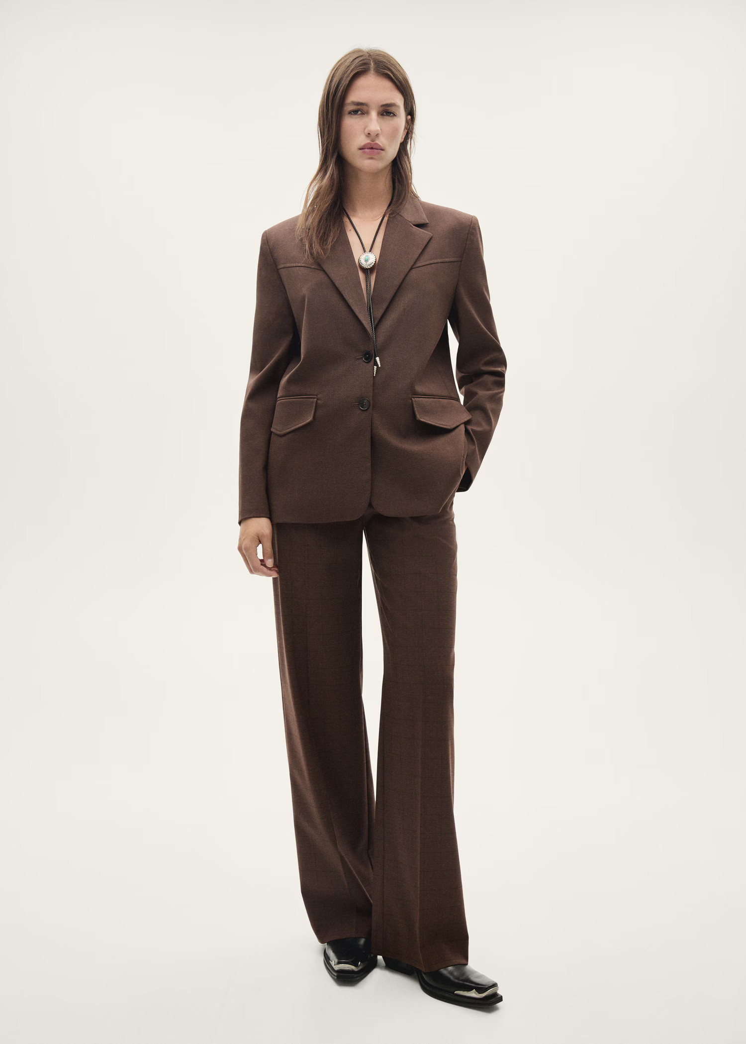 Micro houndstooth suit blazer | Mango (US/MX/AU)