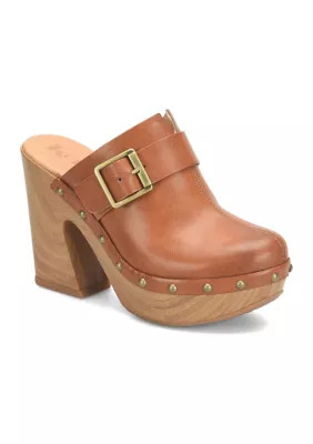 Korks Women's Debbi Heeled Clogs, Tan, 11M | Belk