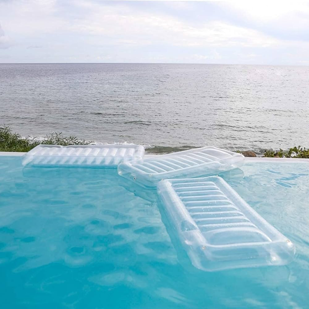 Clear Lounger by LÔTELI - Transparent Inflatable Chaise Pool Float for Adults & Kids - Minimal A... | Amazon (US)