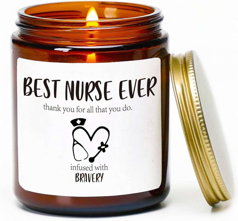 Best Nurse Ever Gifts for Women, Nurse Day Candle Gift, Funny Appreciation Candle Gift Nurse Week... | Amazon (US)