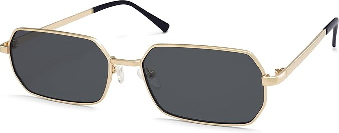Allarallvr Rectangle Trendy Retro sunglasses for women 70S Narrow Vintage Small Sunnies AR81038 | Amazon (US)