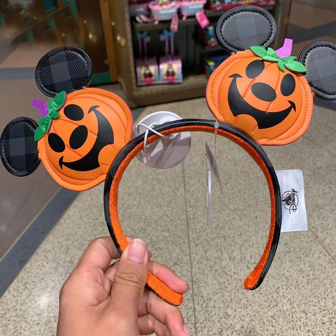 Disney 2021 Mickey Halloween Pumpkin Headband Ears Jack O' Lantern | eBay | eBay US