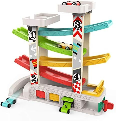 TOP BRIGHT Car Ramp Toy for 1 2 3 Year Old Boy Gifts, Toddler Race Track Toy for 18 Month Old wit... | Amazon (US)
