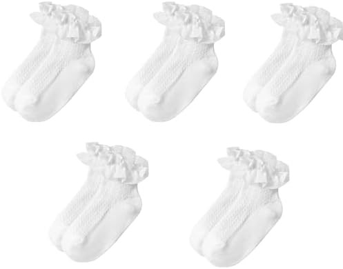 Toddler Girl Socks Toddler Ruffle Sock Girls 2t-3t Baby Infant Dress Lace White Frilly Ruffle Soc... | Amazon (US)