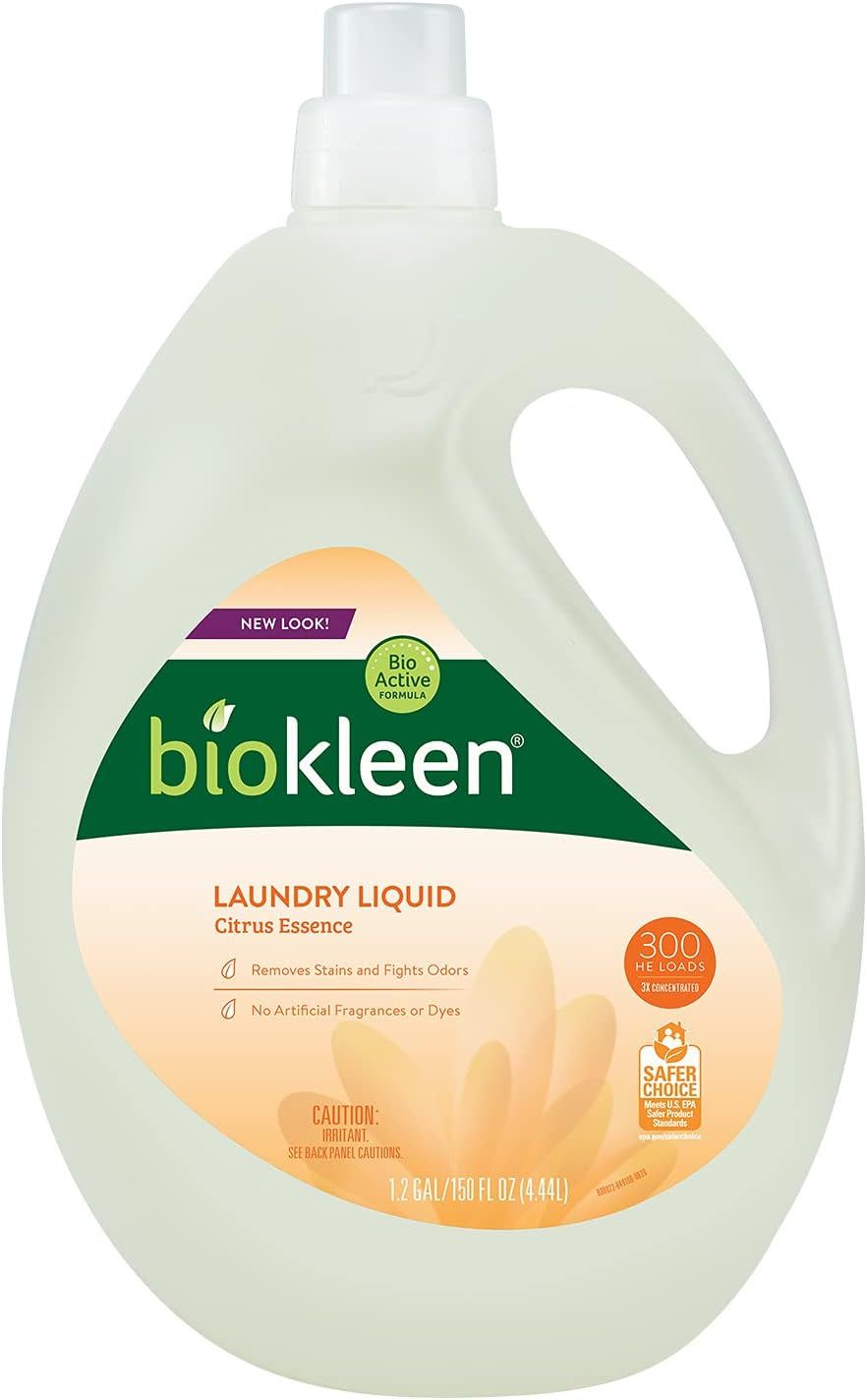 Biokleen Natural Laundry Detergent Liquid - 300 Loads- Eco Friendly Concentrated Plant Based Safe... | Amazon (US)