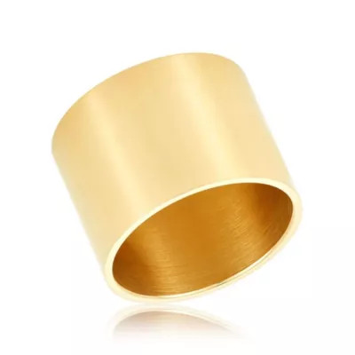 Adornia Tarnish Resistant 14k Gold Plated Tall Cigar Band | Belk