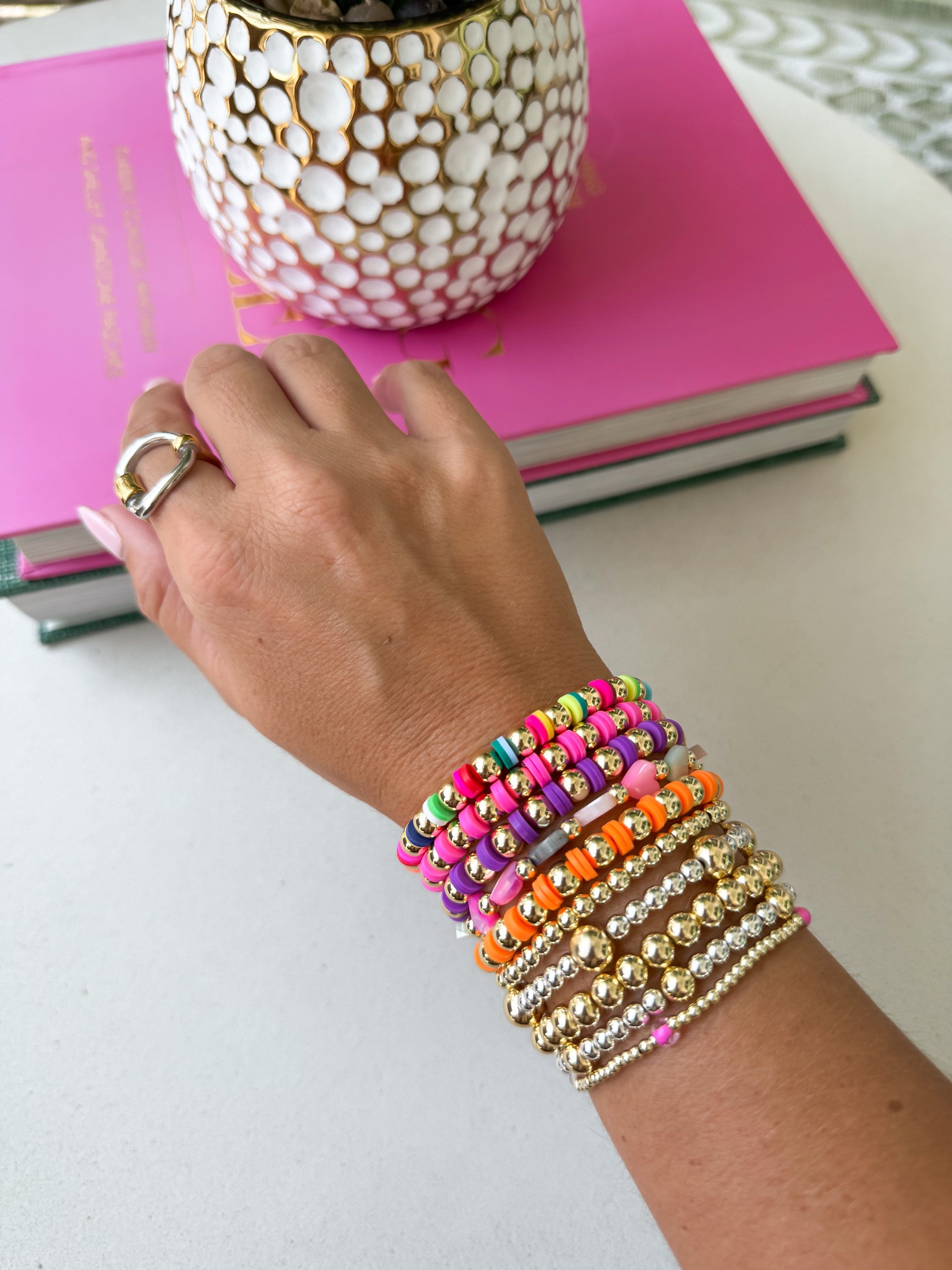 Obsessed with my new stack from Cocos Beads!

#LTKgrwm #LTKootd #LTKdayinmylife