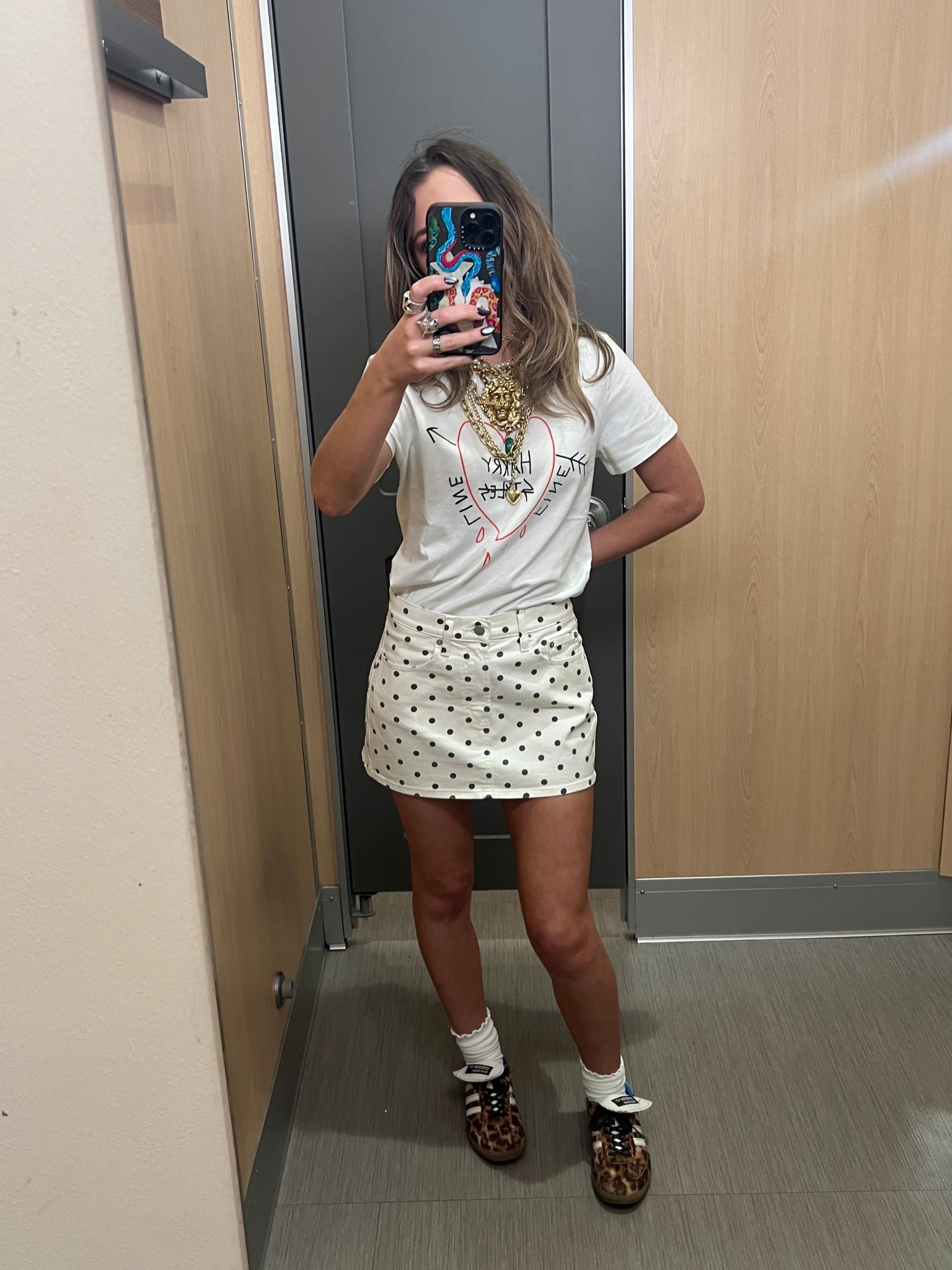 My new fav spring skirt!!! Denim polka dot!! 

#LTKspring #LTKspringtrends #LTKootd