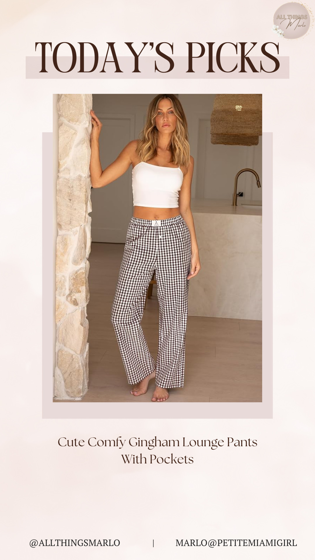 Cute Comfy Gingham Lounge Pants With Pockets 

 #LTKSeasonal #LTKWorkwear #LTKTravel