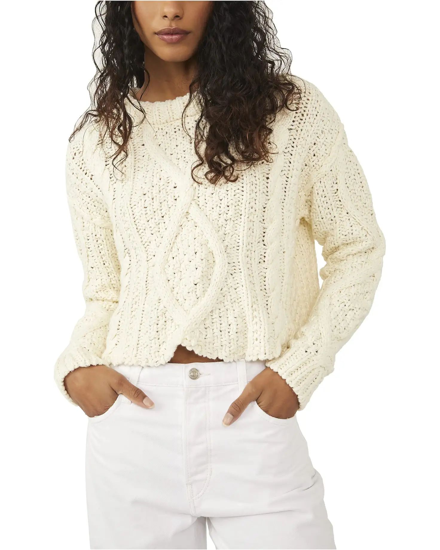 Free People Cutting Edge Cable Sweater | Zappos