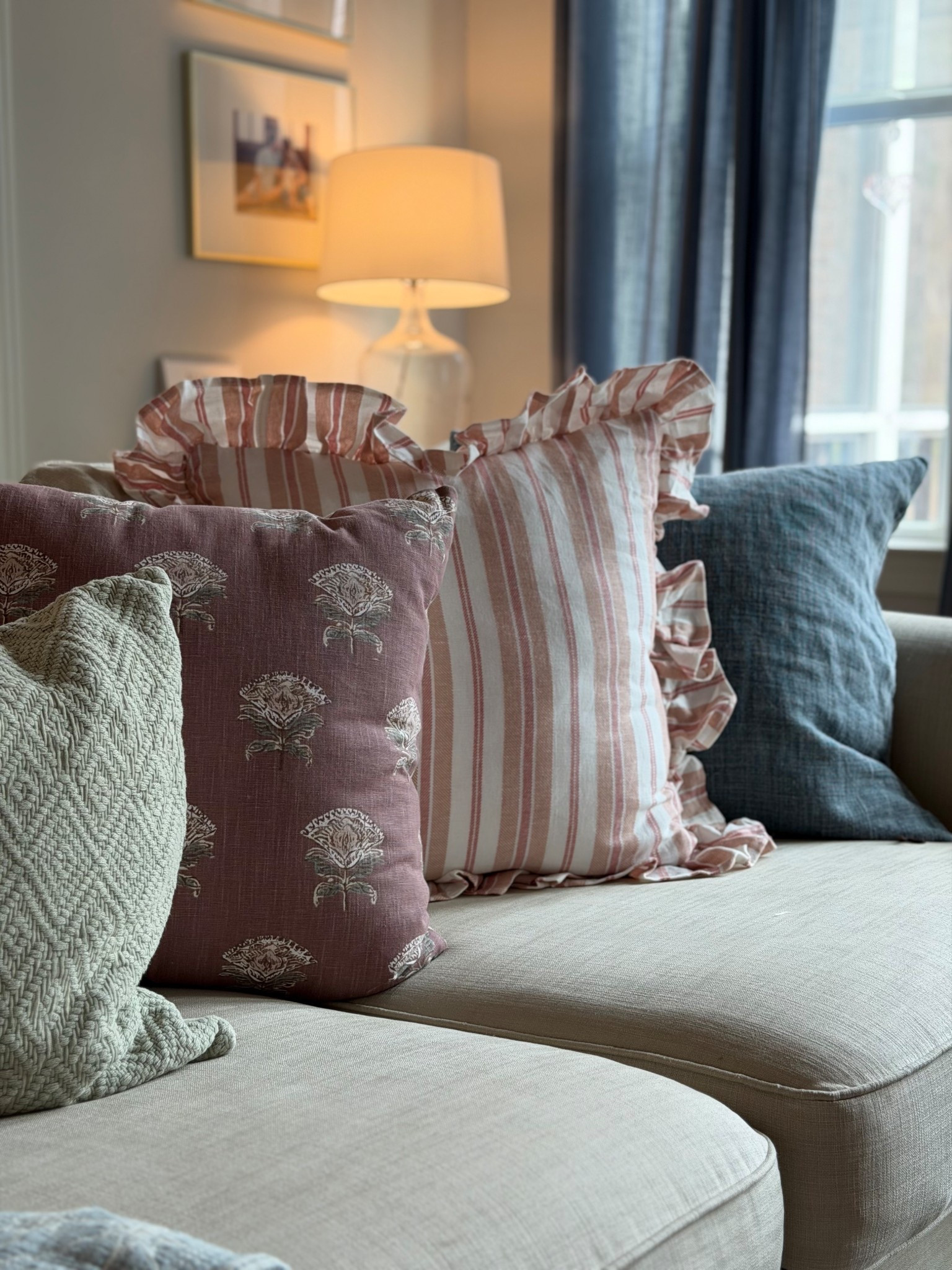 This ruffle stripe pillow is a removable cover and super affordable. Comes in different colors. 

Throw pillow. Decorative pillow. Cottage home design. Cozy home design. Couch pillows. Reading book pillow. Feminine. Subtle Valentine’s Day decor. Spring 2026 home. 

#LTKHome #LTKValentine