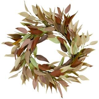 22" Neutral Fall Colored Leaves Autumn Harvest Wreath | Michaels Stores