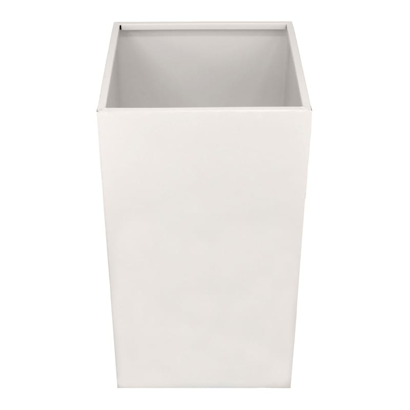 Crosby St. White Metal Square Outdoor Planter, Medium | At Home