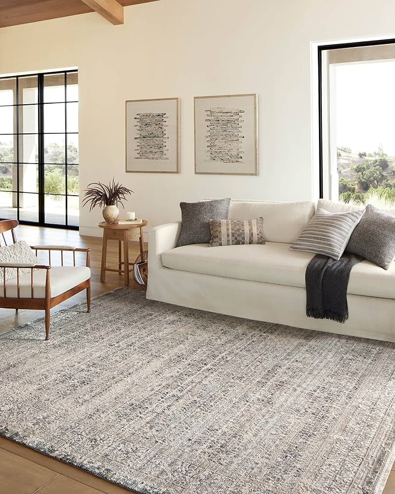 Loloi Amber Lewis Alie Collection ALE-04 Sky/Stone 5'-3'' x 7'-9'', 0.13'' Thick Area Rug | Amazon (US)