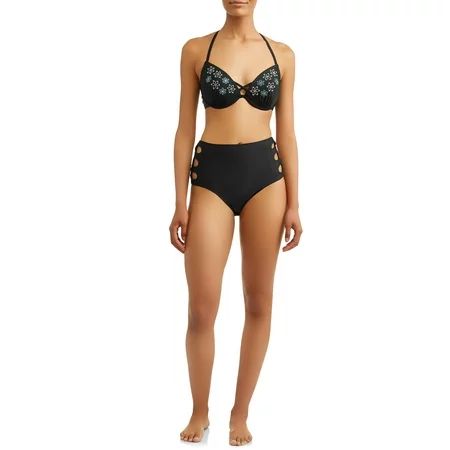 Women's Ibiza Getaway Strappy High Waist Swimsuit Bottom | Walmart (US)