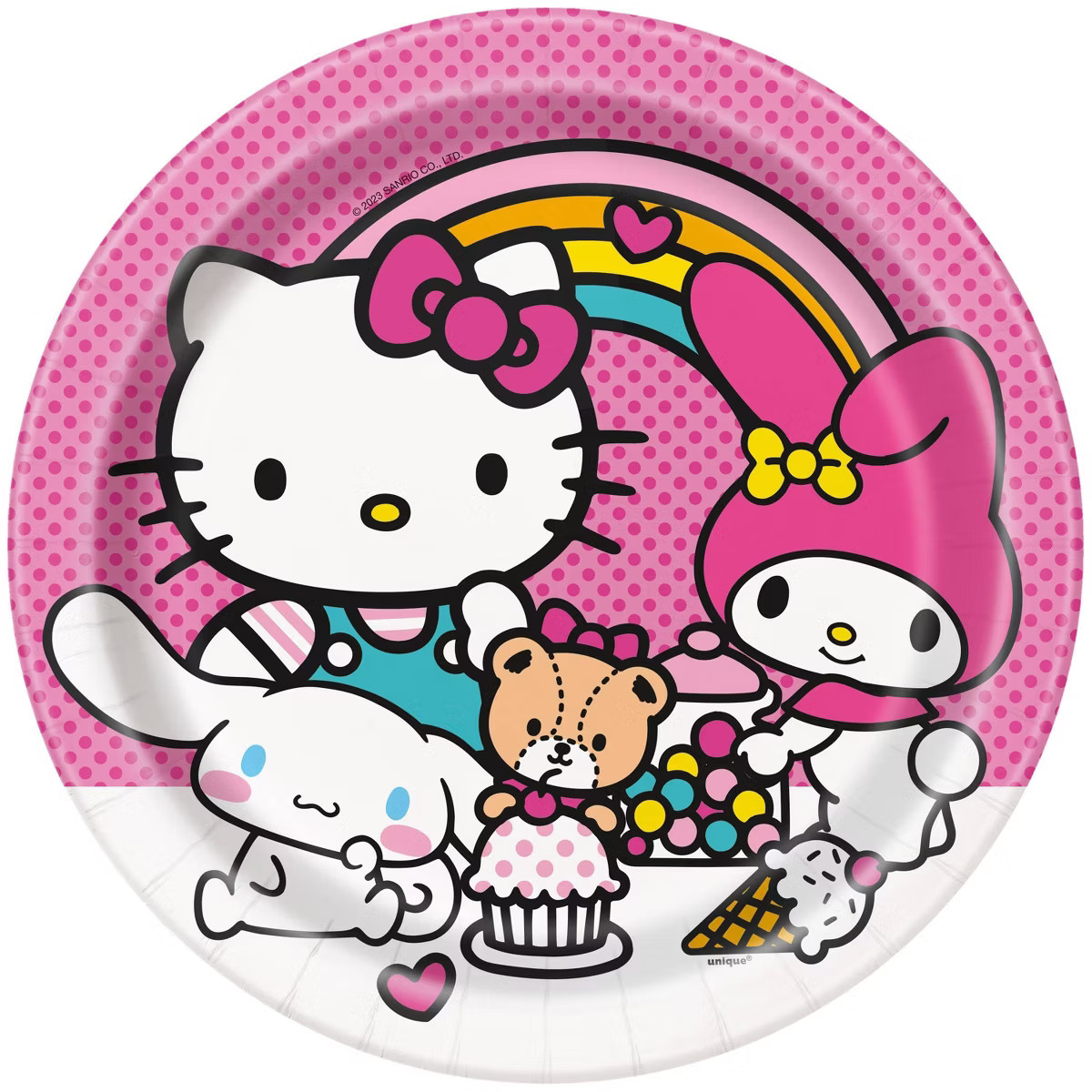 Hello Kitty 9" 8ct Paper Party Dinner Plates | Target