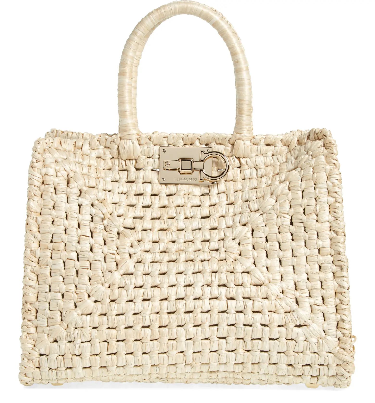 FERRAGAMO Large Raffia Tote | Nordstrom | Nordstrom