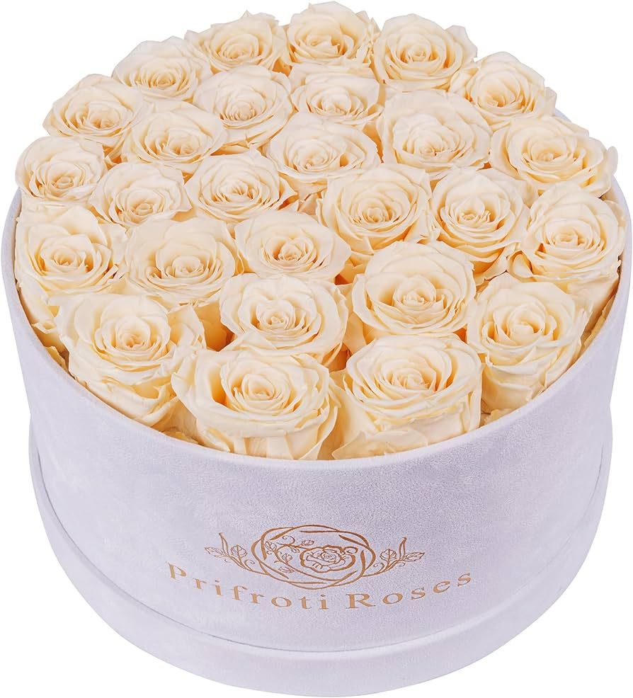 Amazon.com: Forever Real Roses in Suede Box - 27-Piece Roses in a Luxury Box - Real Roses That La... | Amazon (US)