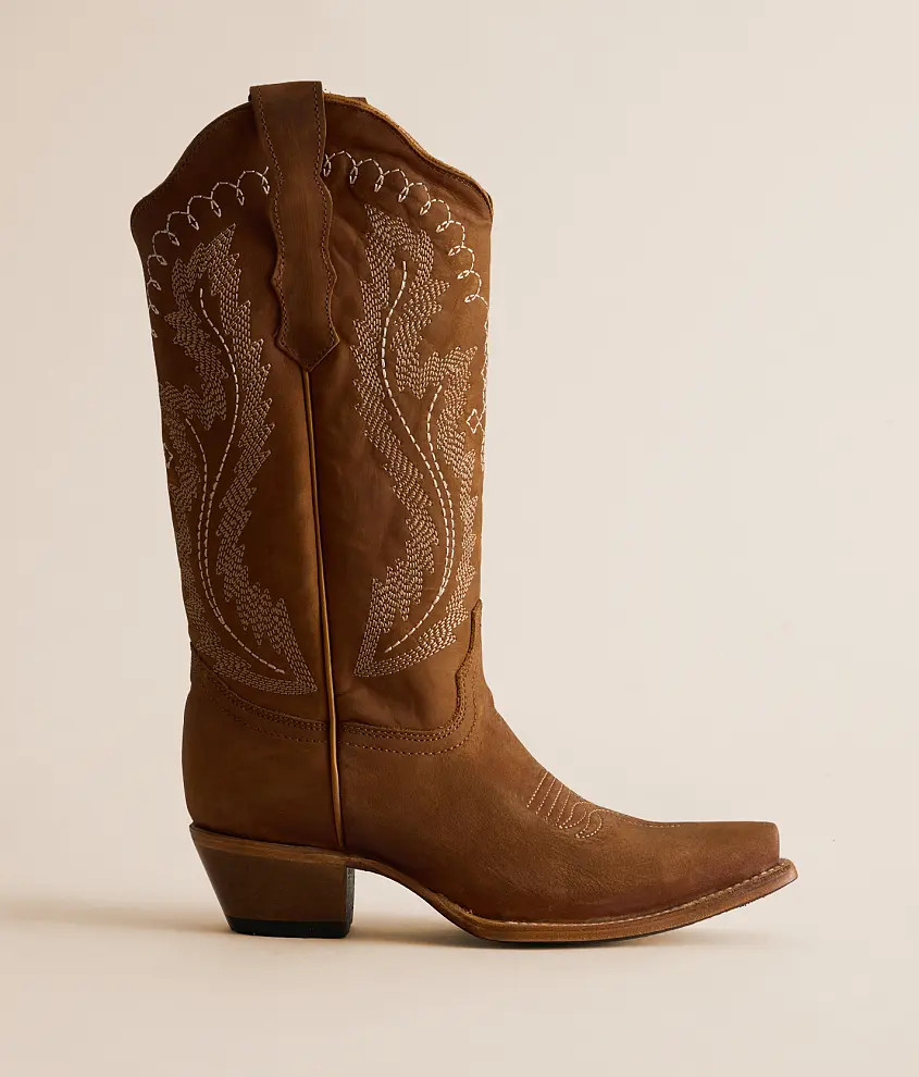 Embroidery Triad Leather Western Boot | Buckle