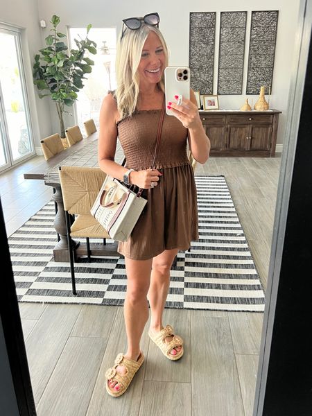 Love this brown stretchy ruffle romper with rattan sandals and a Chloe bag. Size small romper. Amazon fashion 



#LTKOver40 #LTKSeasonal #LTKFindsUnder50