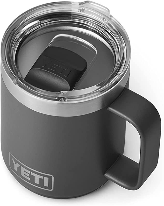 YETI Rambler 10 oz Stackable Mug, Vacuum Insulated, Stainless Steel with MagSlider Lid, Charcoal | Amazon (US)