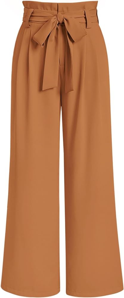 LILLUSORY Wide Leg Dress Pants Women's Paperbag High Waisted Business Casual Trousers with Remova... | Amazon (US)