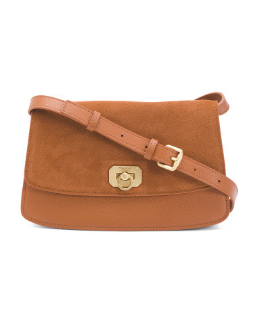 Leather Contrast Crossbody Bag | TJ Maxx
