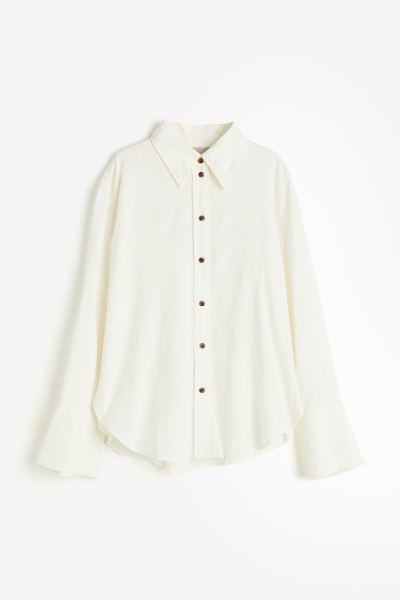 Oversized linen-blend shirt | H&M (UK, MY, IN, SG, PH, TW, HK)