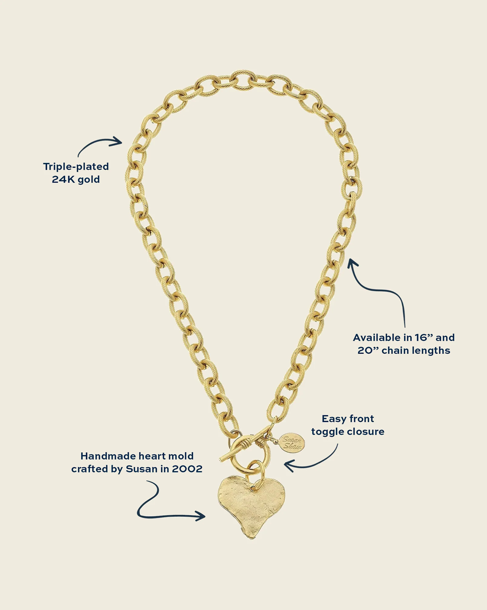 Heart Toggle Necklace | Susan Shaw