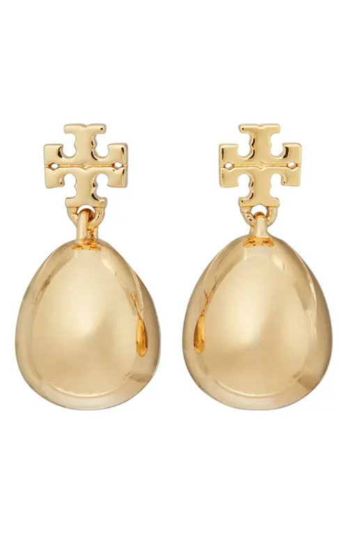 Tory Burch Small Kira Drop Earrings in Tory Gold at Nordstrom | Nordstrom