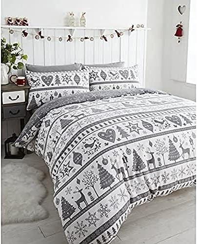 Noel Colcha Funda de edredón de 2 Funda de Almohada Ropa de Cama Juego de Cama árboles de Navi... | Amazon (ES)